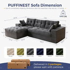 MAXYOYO 104" L Shaped Modular Sectional Sofa - Image 2