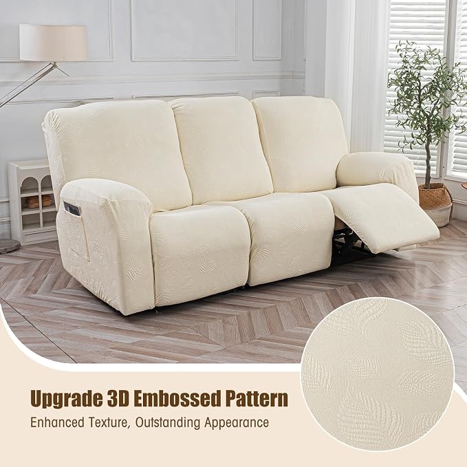 Gennia Recliner Sofa Covers 5 Pieces, Waterproof Sectional Couch Cover Stretch - Image 2