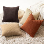 MIULEE Fall Decorative Throw Pillow Covers Chocolate Brown Rust 18x18 | Set of 4 - Image 4