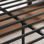 BOSRII 14in High Solid Bamboo Wood Platform Twin Size Bed Frame - Image 7