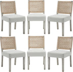 LZAREAL Farmhouse Dining Chairs Set of 6 Linen Fabric Upholstered Accent Side by LZAREALBetterRoomForRealLiving
