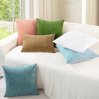 CaliTime Decorative Throw Pillow Covers 20 X 20 Inches Light Blue Grey | Pack - Image 4
