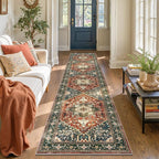 Yamaziot Washable Runner Rug, 2x10 Non-Slip Boho Hallway Kitchen Rug | Stain by Yamaziot