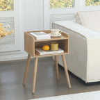 MaxSmeo Nightstand, Mid Century Modern Side Table Bedroom - Image 2