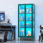 UNICOLY Display Cabinet with Glass Doors, Glass Display Cabinet with 8 Color - Image 8