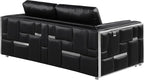 Blackjack Furniture Catania Modern Top Grain Italian Leather Sofa Set - Image 12