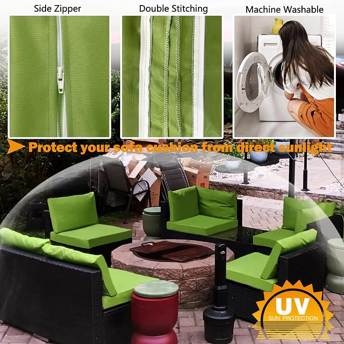 Sqodok Outdoor Cushion Covers 18x18 inch, Wicker Chair - Image 5