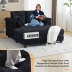 VINGLI 56" Oversized Chaise Lounge Chair, Movie Room - Image 3