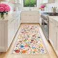 PLHXFR 2.6x8 Washable Runner Rug：Floral Indoor Kitchen Soft Carpet Beige | by PLHXFRSoftAreaRugs