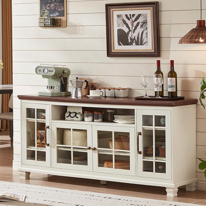 SAVOR LIFE Large Sideboard Buffet Cabinet by SAVORLIFEFurniture