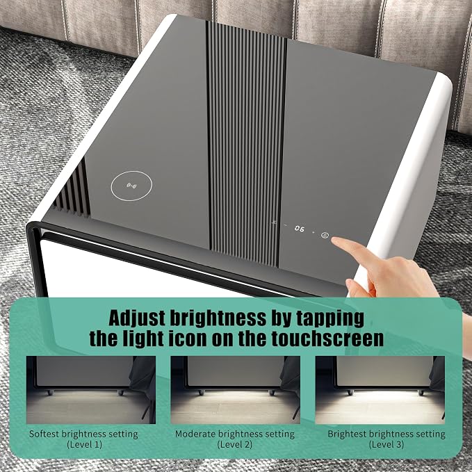 Smart Coffee Table with Fridge, Smart Center Table with Wireless Charging - Image 6