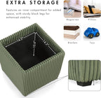 Furniture of America Lennox Modern Chenille 17-inch Square Storage Ottoman - Image 3