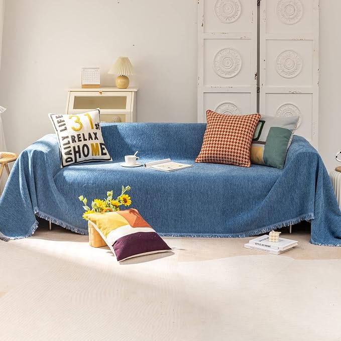 VClife Modern Blue Couch Cover for Dog, Washable Sofa Cover by VCLIFE