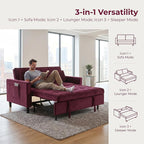 3 in 1 Convertible Sofa Bed, Loveseat Sleeper Sofa - Image 2