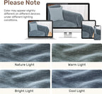 2 Pieces Sectional Couch Covers L Shaped Cover XL Dusty Blue | Thick Washable - Image 8