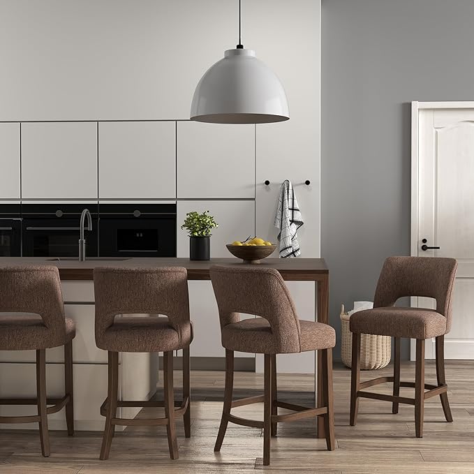 VKNOW Bar Stools Set of 2, Modern Counter Stools - Image 4