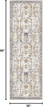 Madane Hallway Runner 3x8, Kitchen Rugs Washable Entry Rug, Soft Low-Pile - Image 2