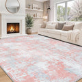 Aelenmu 8x10 Area Rugs for Living Room Bedroom Dining Room Washable Pink | Soft by Aelenmu