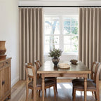 MIULEE Copper Brown Pinch Pleated 100% Blackout Linen Curtains 40x96 Inches | - Image 7
