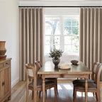 MIULEE Copper Brown Pinch Pleated 100% Blackout Curtains 40x108 Inches | Room - Image 7
