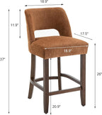 VKNOW Bar Stools Set of 2, Modern Counter Stools - Image 2