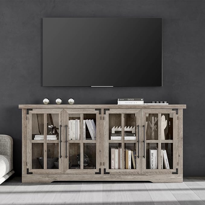 AMERLIFE Farmhouse 63" Buffet Sideboard Cabinet - Image 4