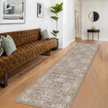 Non Slip 2x10 Moss Green Hallway Runner - 10ft Long Runner Rugs by HazoHaus