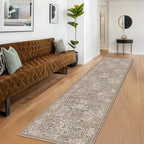 Non Slip 2x10 Moss Green Hallway Runner - 10ft Long Runner Rugs by HazoHaus