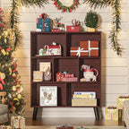 YAHARBO Walnut Bookshelf, 3 Tier Book Shelf - Image 9
