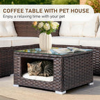 VINGLI 4 Pieces Outdoor Sectional Wicker Patio Furniture - Image 4