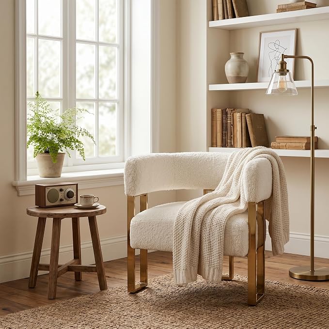 Barrel Accent Chairs Set of 2, Modern Side Chair - Image 3