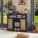 Lerliuo Rattan Wine Cabinet - Image 2