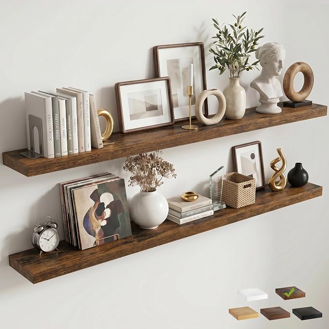 FLYJOE Floating Shelves for Wall, 72 Inch Floating Shelves Set of 2, Kitchen by FLYJOE