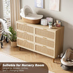 GarveeHome Rattan 6 Drawer Dresser - Image 5