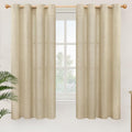YoungsTex Grommet Linen Curtains 63 Inch Length 2 Panels by YoungsTex