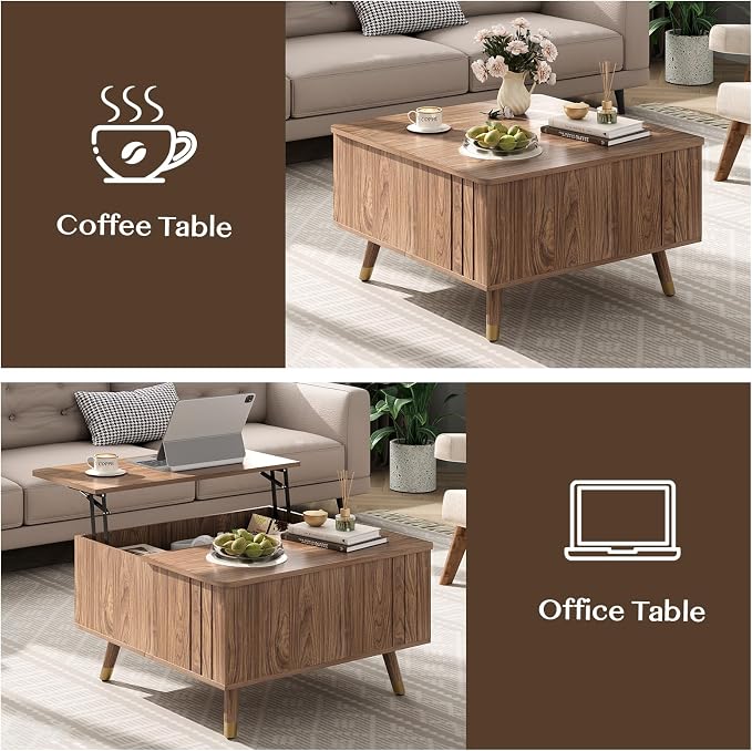 SULIVES Lift Top Coffee Table - Image 5
