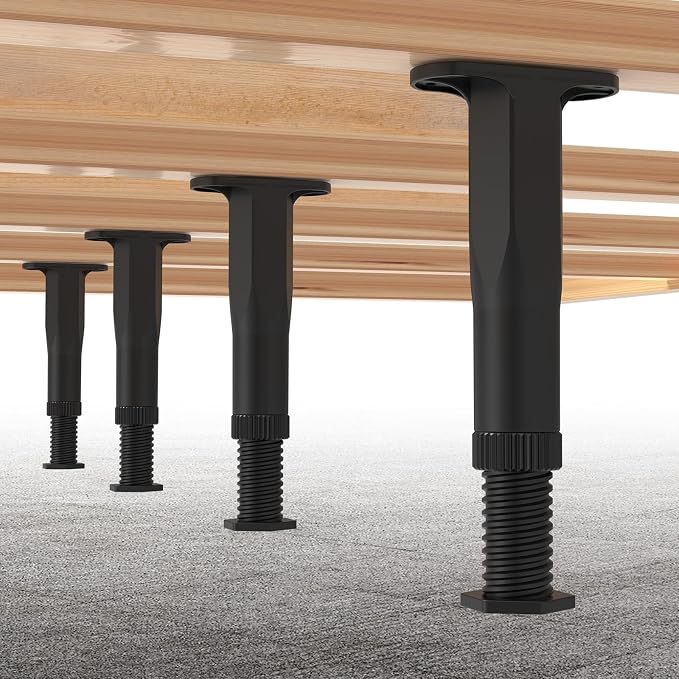4 PCS Adjustable Bed Frame Support Legs, Frame Center Slats Heavy Support Leg by appacare