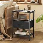 SUPERJARE Nightstand with Charging Station, Bed Side Table with Adjustable - Image 8