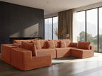 138" Cloud Sectional Couch, Comfort U Shaped Sofa by VYUXWO