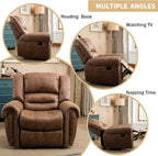 CANMOV Leather Recliner Chair Set of 2, Classic and Traditional Manual Recliner - Image 5