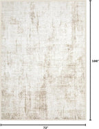 6x9 Area Rugs Washable Rug: Abstract Neutral Rugs Modern Non Slip Area Rug - Image 2