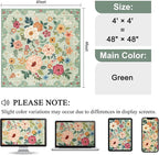 DUKINO 4x4 Square Area Rug, Soft Floral Washable Rug - Image 2