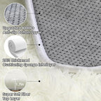 Cream White 6x9 Area Rugs for Living Room Bedroom, Large Fluffy Bedside Throw - Image 3