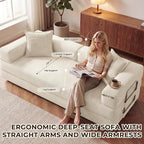 GRUSIGN 78 Inch Convertible Sofa Bed, 5-in-1 Futon Sofa Bed Pull Out Couch - Image 7