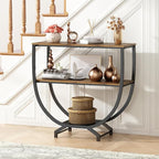 GILLAS 3 Tier Console Tables, Sofa Table Behind Couch, Industrial Entryway - Image 7