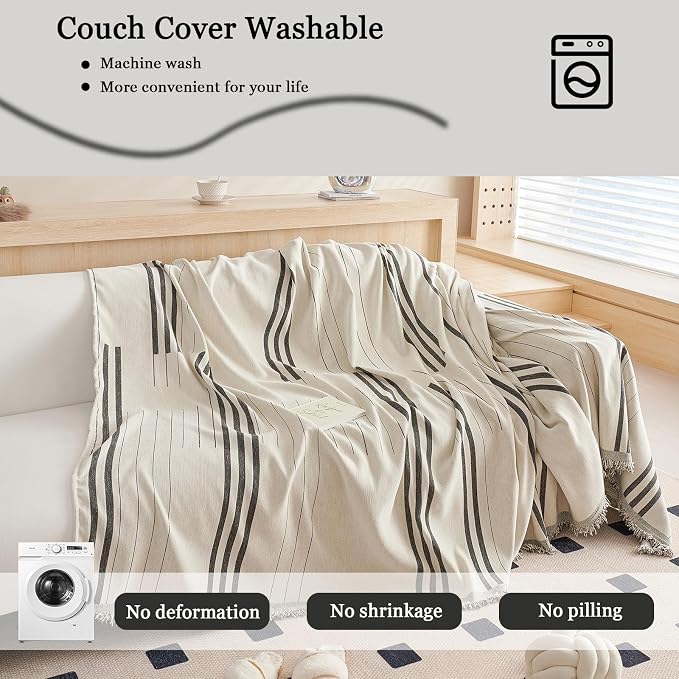DREAMINGO Couch Cover Reversible Chenille Loveseat Sofa Covers - Image 7