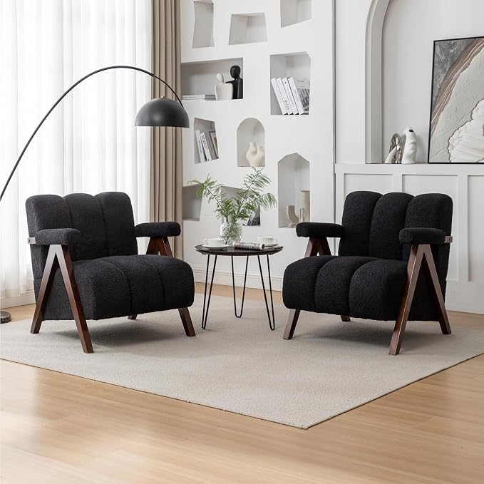 Mid Century Modern Accent Chairs Set of 2 by DRKAT