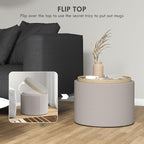 HOMCOM Round Storage Ottoman - Image 4