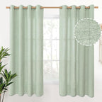 YoungsTex Sage Green Curtains 63 Inch Length 2 Panels by YoungsTex