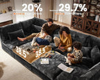 CHIC HOUSE Module for Modular Oversized Couch, Corduroy Customizable Chaise - Image 6